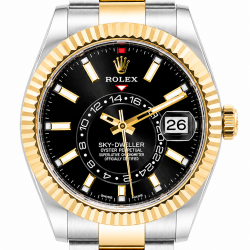 Rolex Sky-Dweller Two-Tone Black Dial 42MM 326933 Watch
